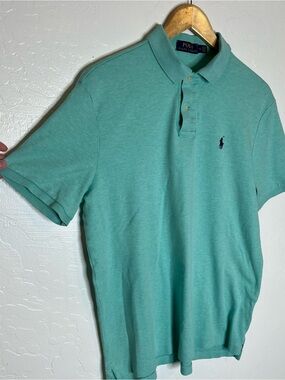 Polo by Ralph Lauren Men's L Polo Seafoam Green Short-Sleeve Beach Golf